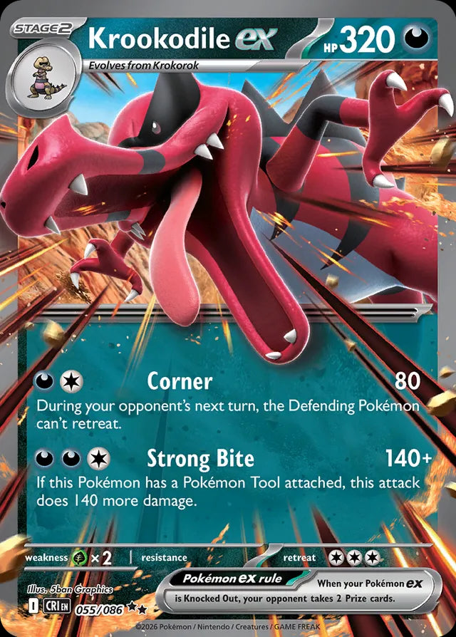 Chaos Rising Krookodile ex #055/86